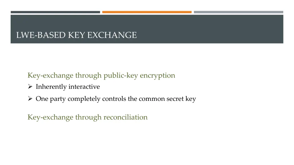 lwe based key exchange 1