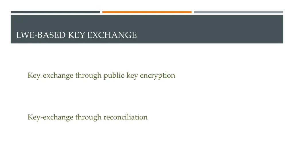 lwe based key exchange