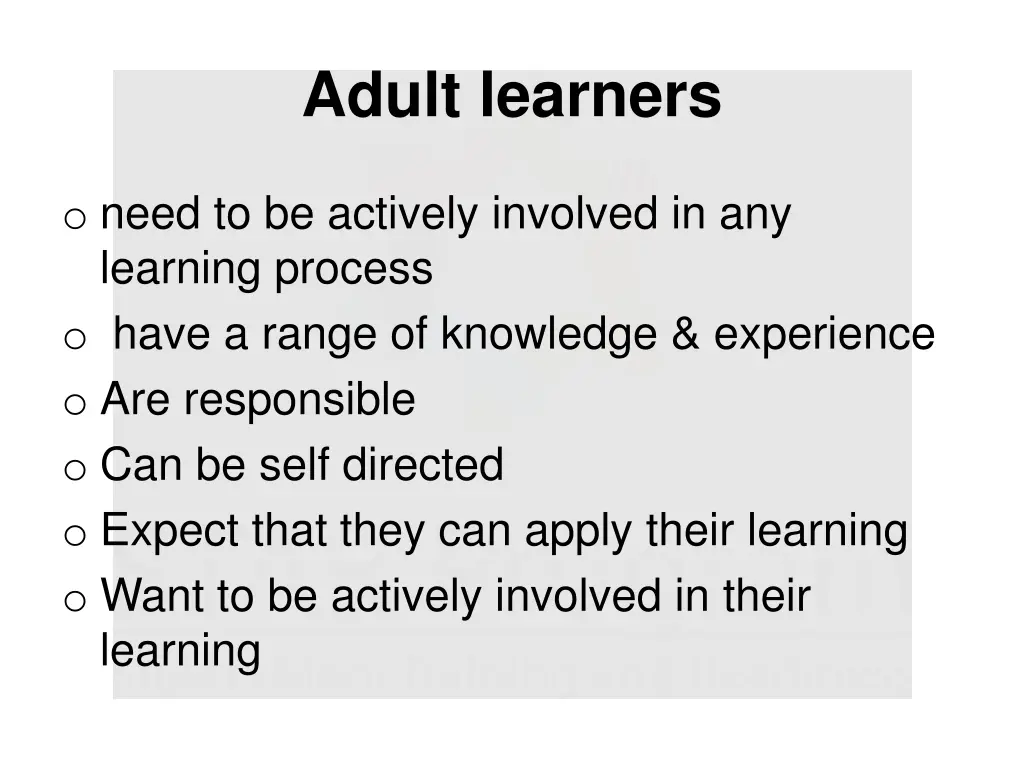 adult learners