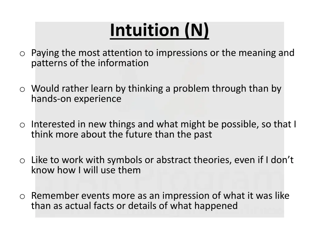 intuition n