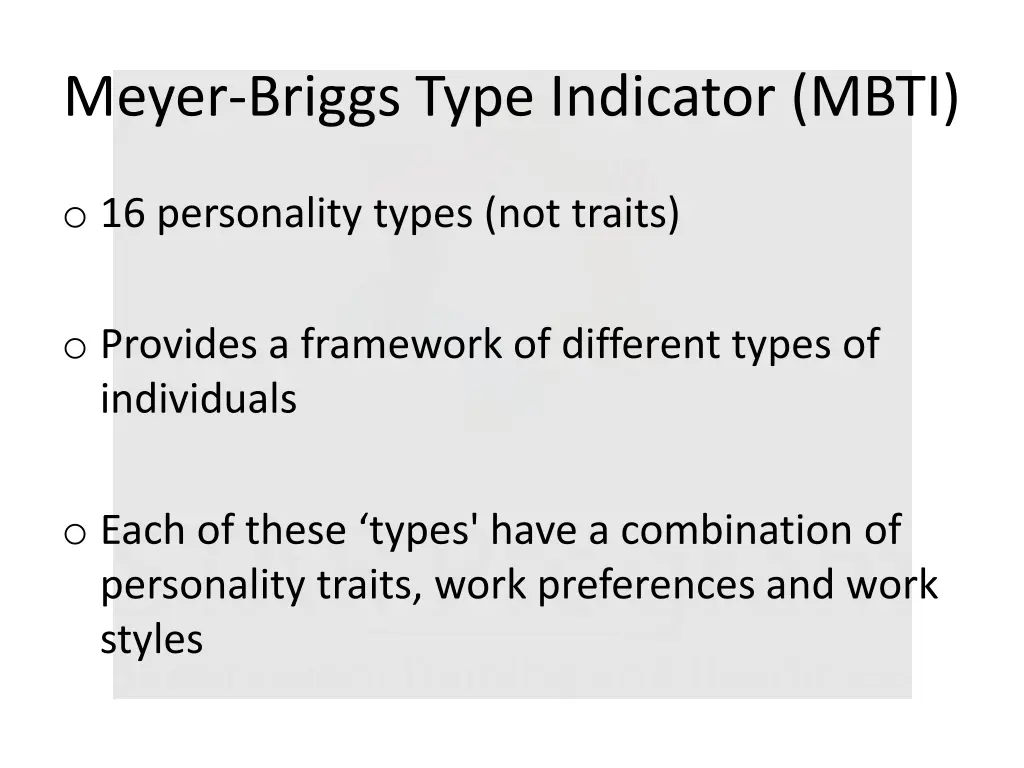 meyer briggs type indicator mbti