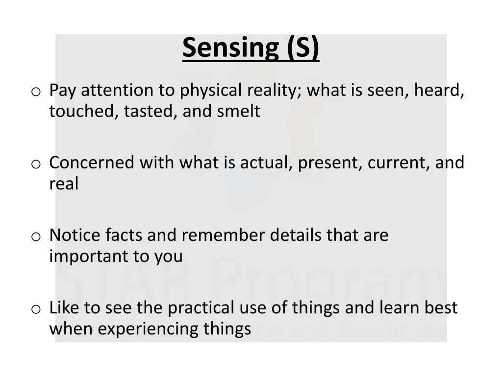 sensing s