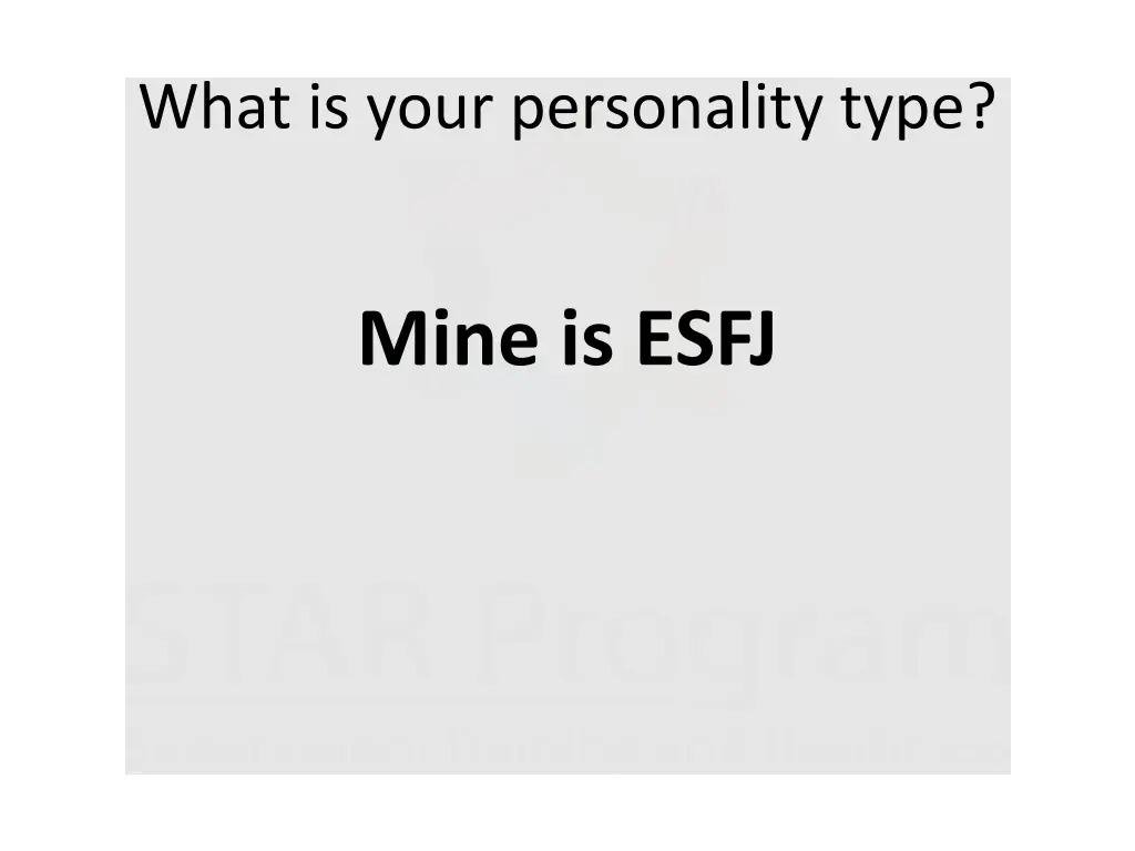 what is your personality type