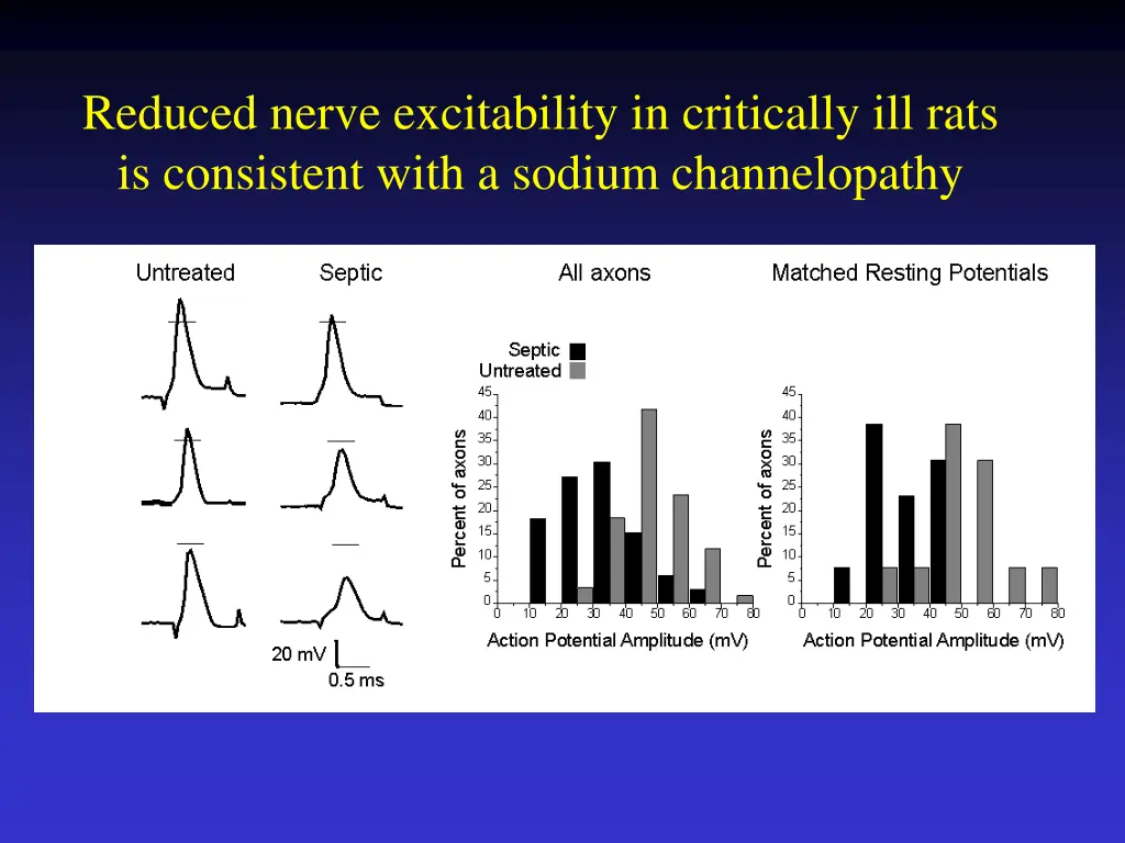 reduced nerve excitability in critically ill rats