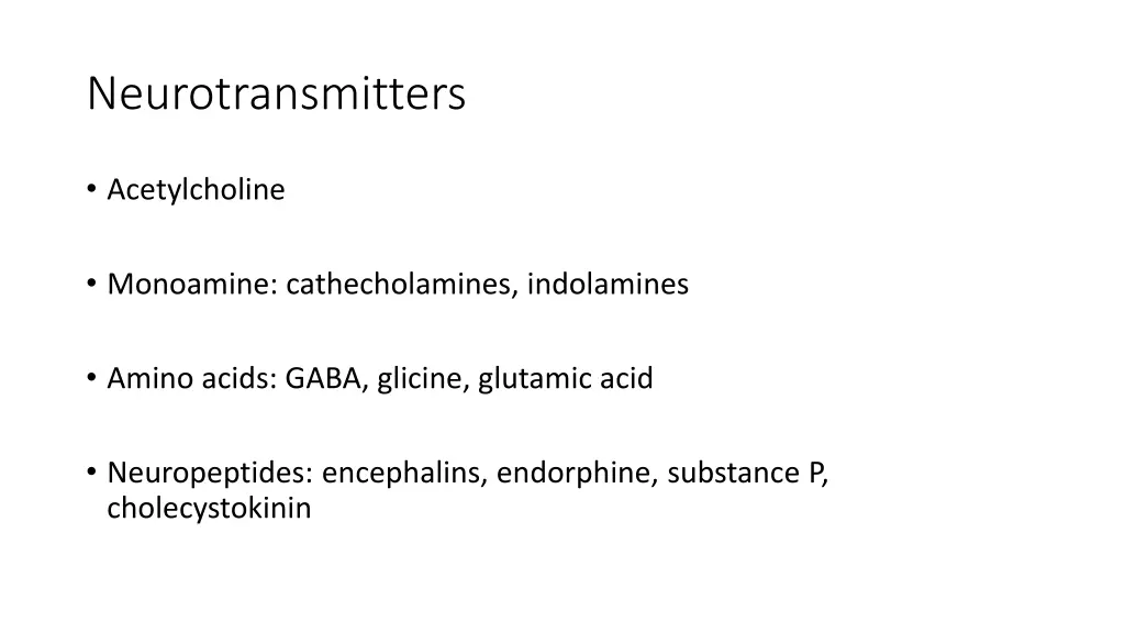 neurotransmitters