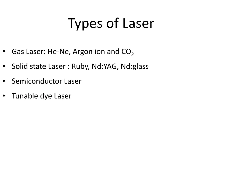 types of laser 1