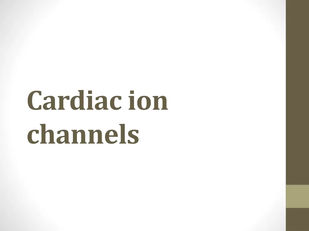 cardiac ion channels