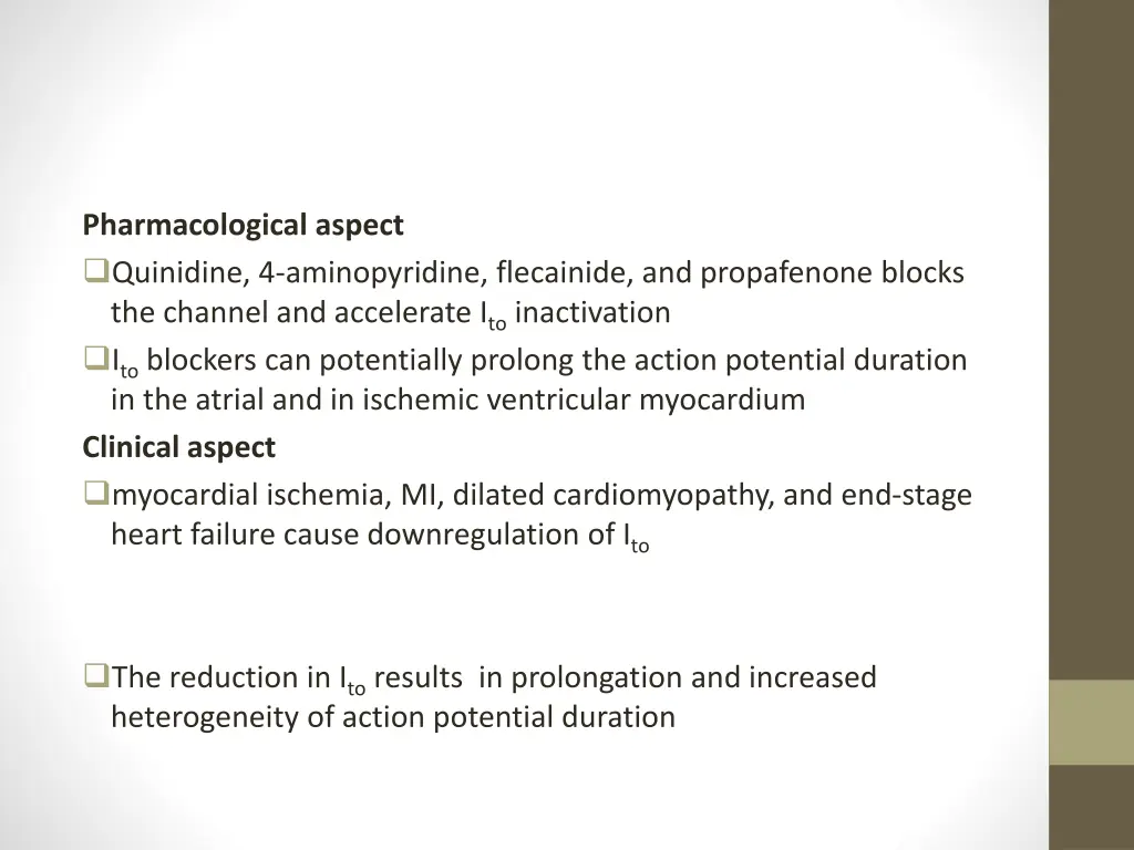 pharmacological aspect quinidine 4 aminopyridine