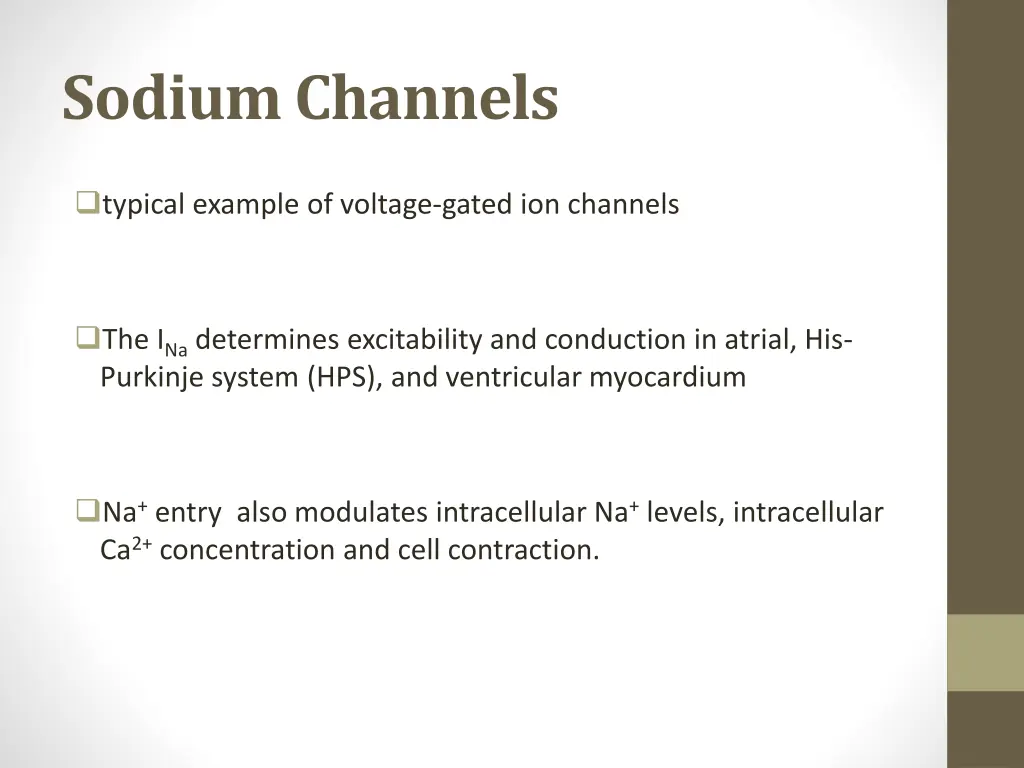 sodium channels