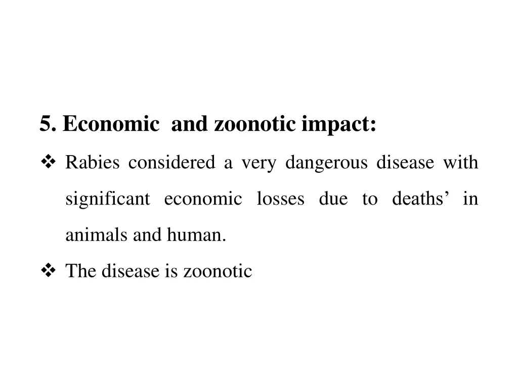 5 economic and zoonotic impact