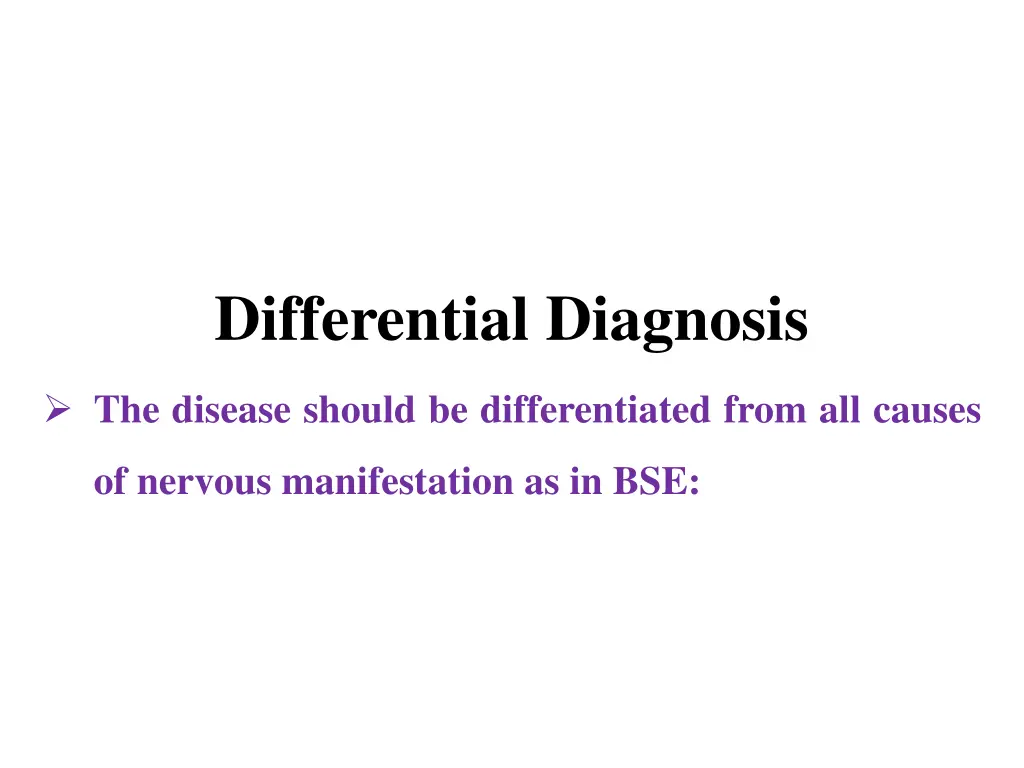 differential diagnosis