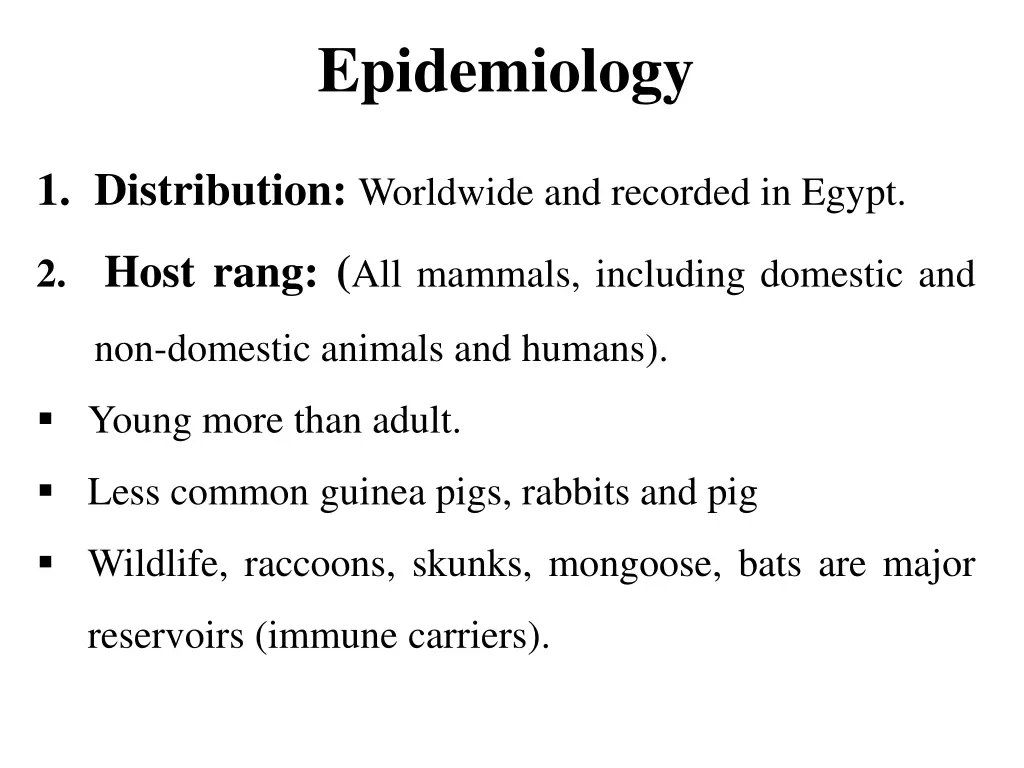 epidemiology