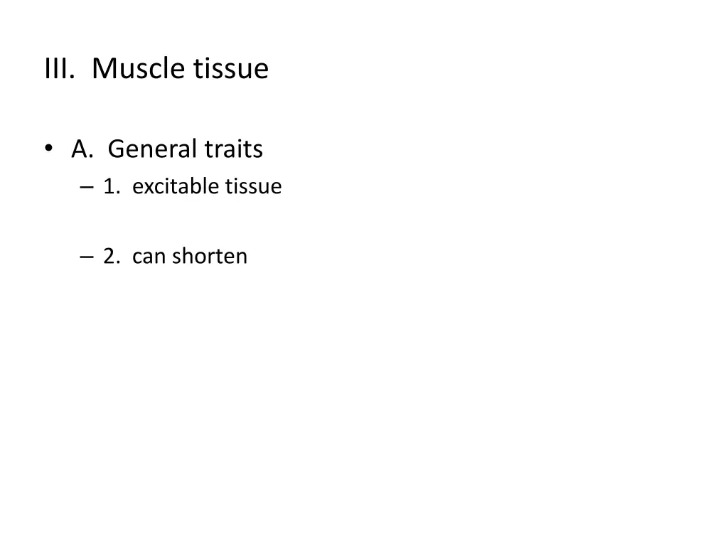 iii muscle tissue