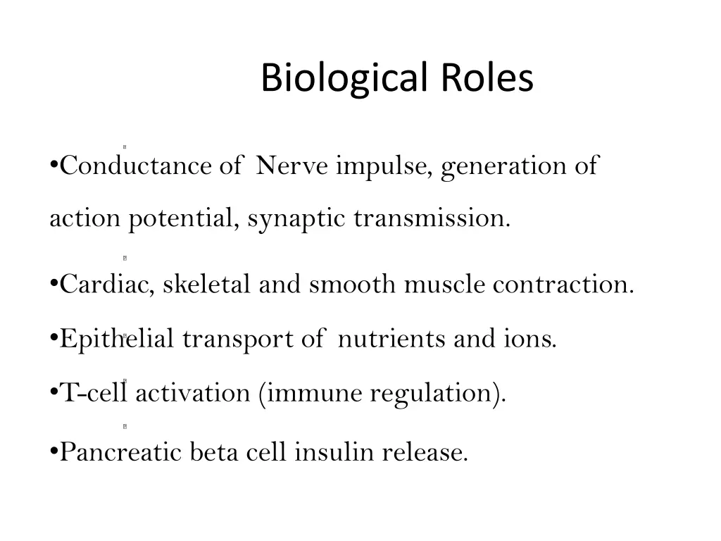 biological roles