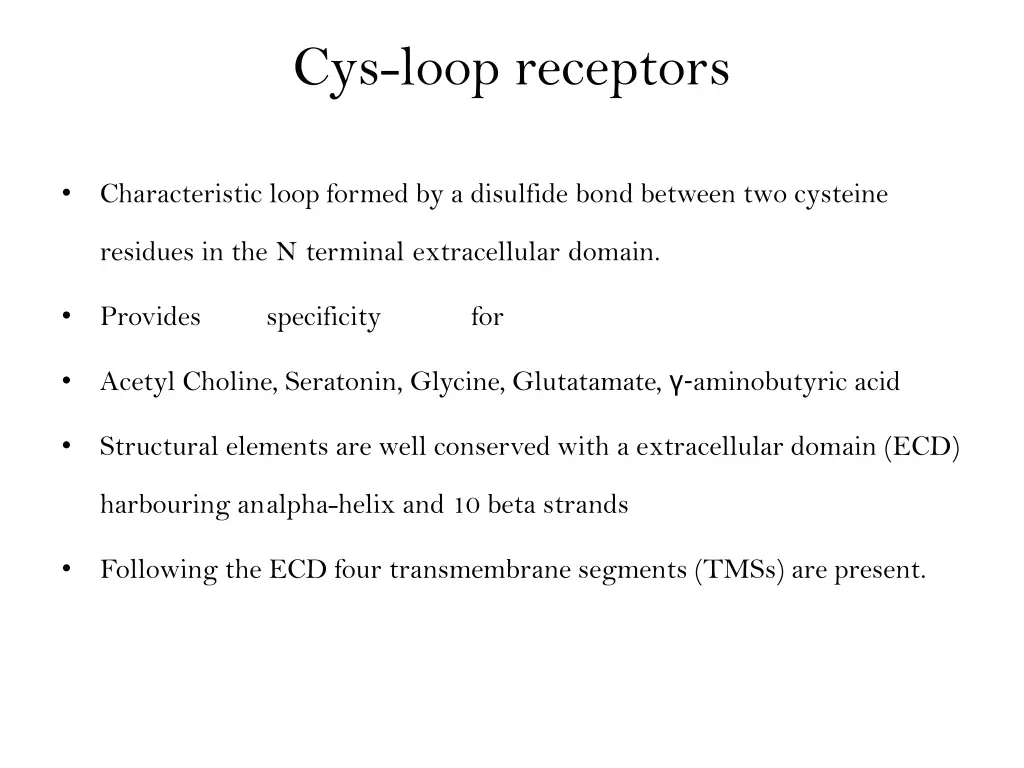 cys loop receptors