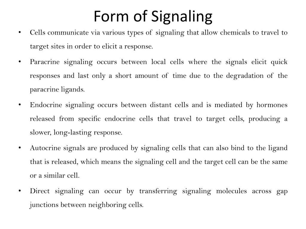 form of signaling