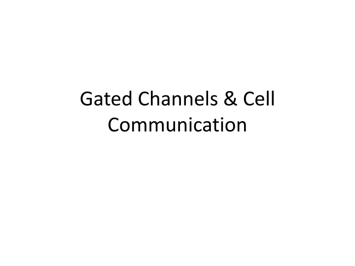 gated channels cell communication