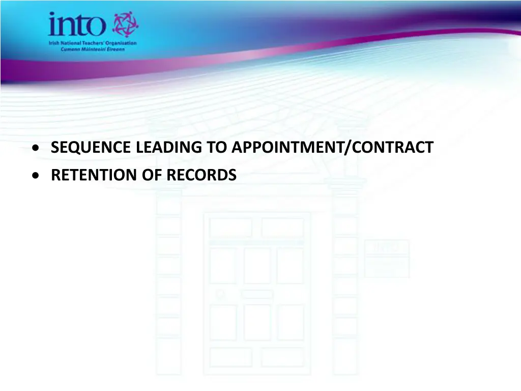 sequence leading to appointment contract