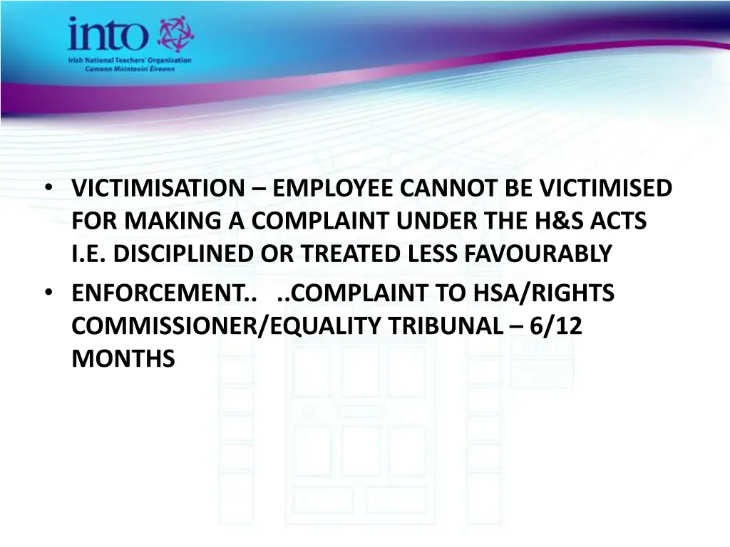 victimisation employee cannot be victimised