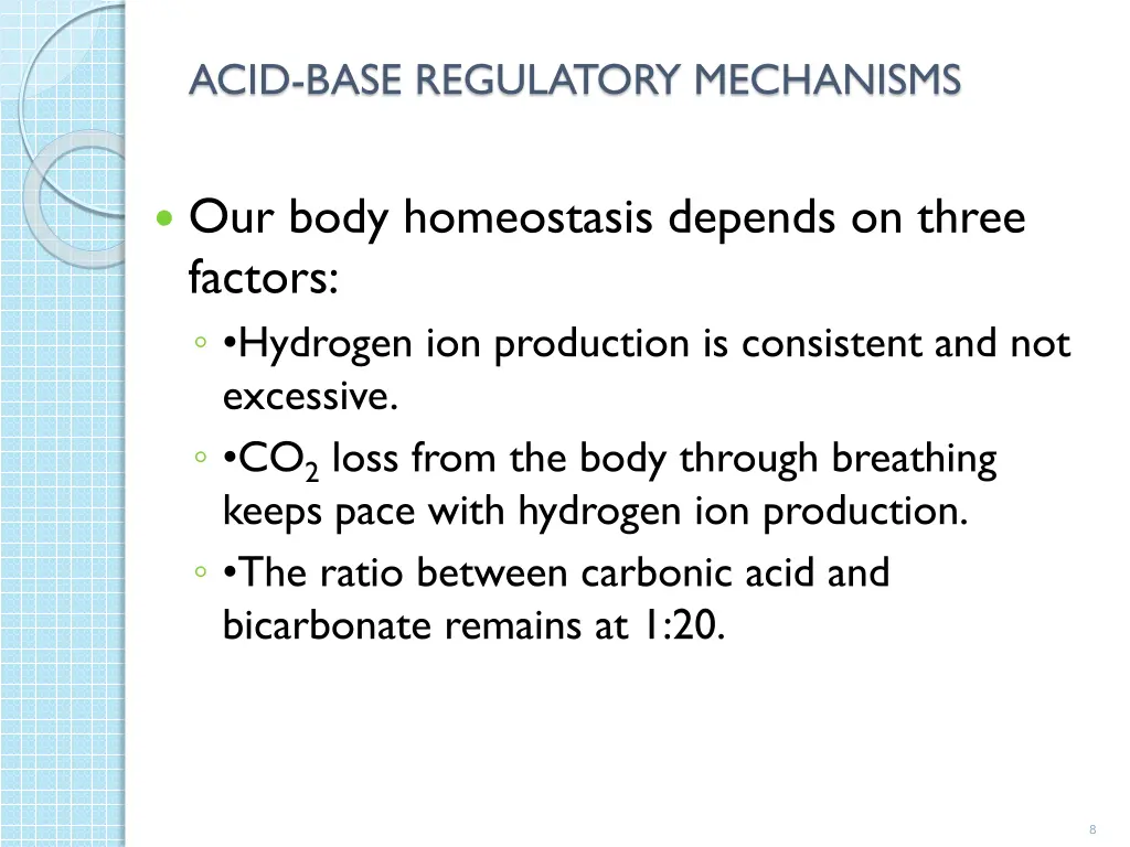 acid base regulatory mechanisms