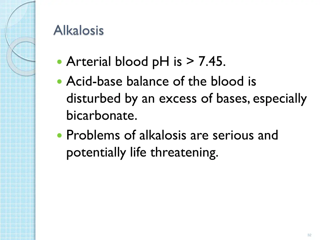 alkalosis