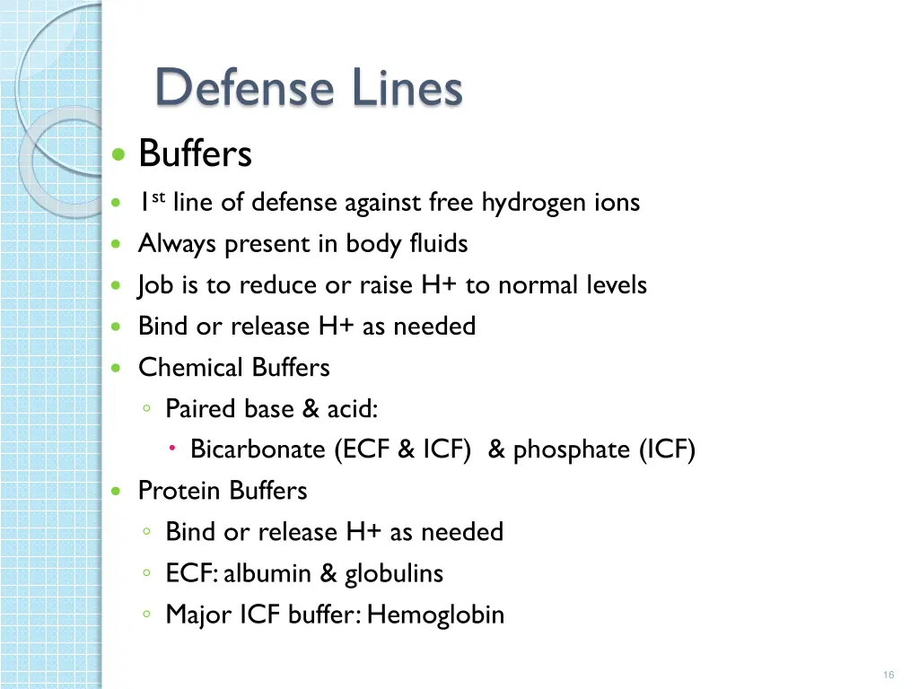 defense lines buffers 1 st line of defense