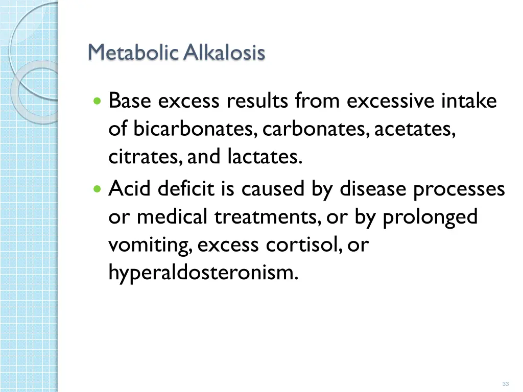 metabolic alkalosis