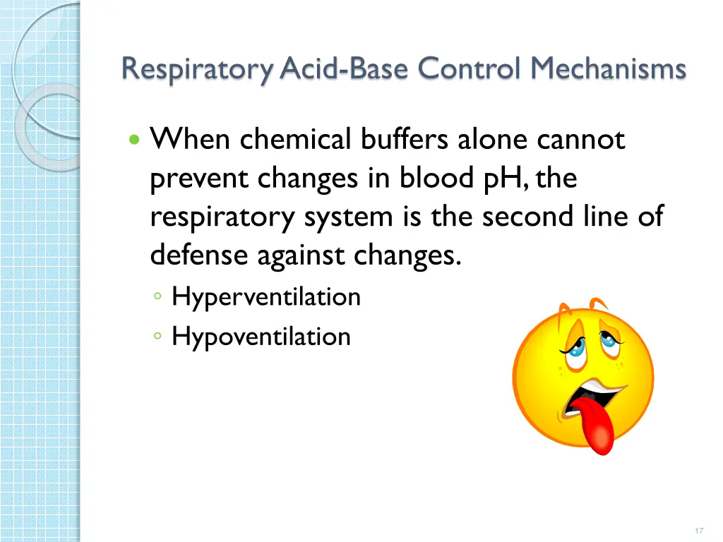 respiratory acid base control mechanisms