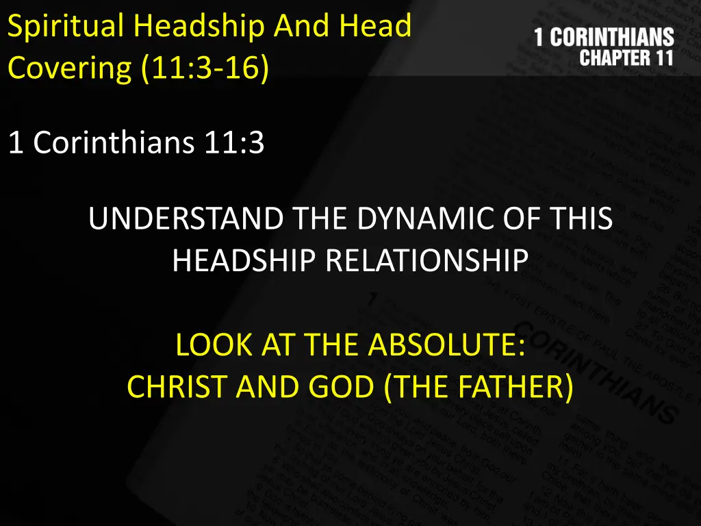 spiritual headship and head covering 11 3 16 2