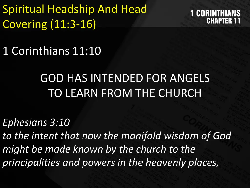 spiritual headship and head covering 11 3 16 6