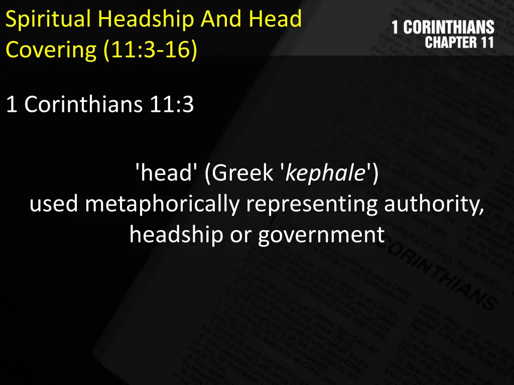 spiritual headship and head covering 11 3 16