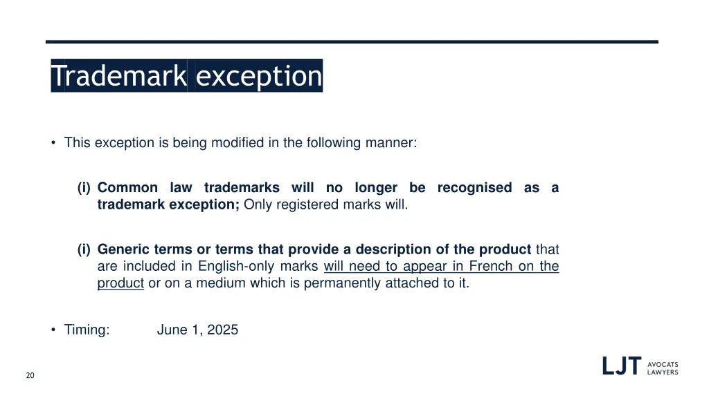 trademark exception 1