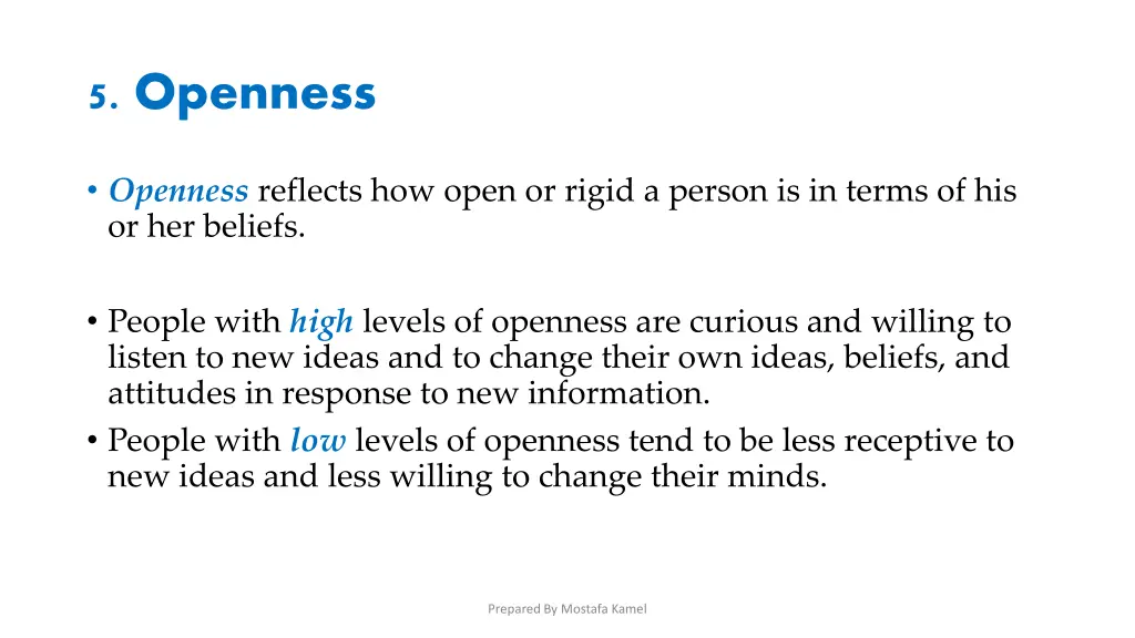 5 openness