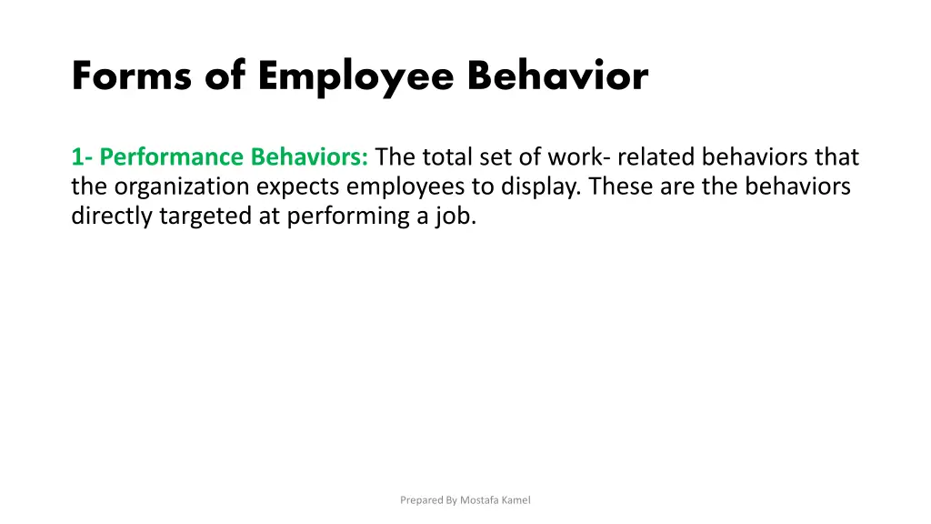 forms of employee behavior 1