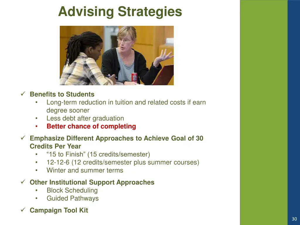 advising strategies