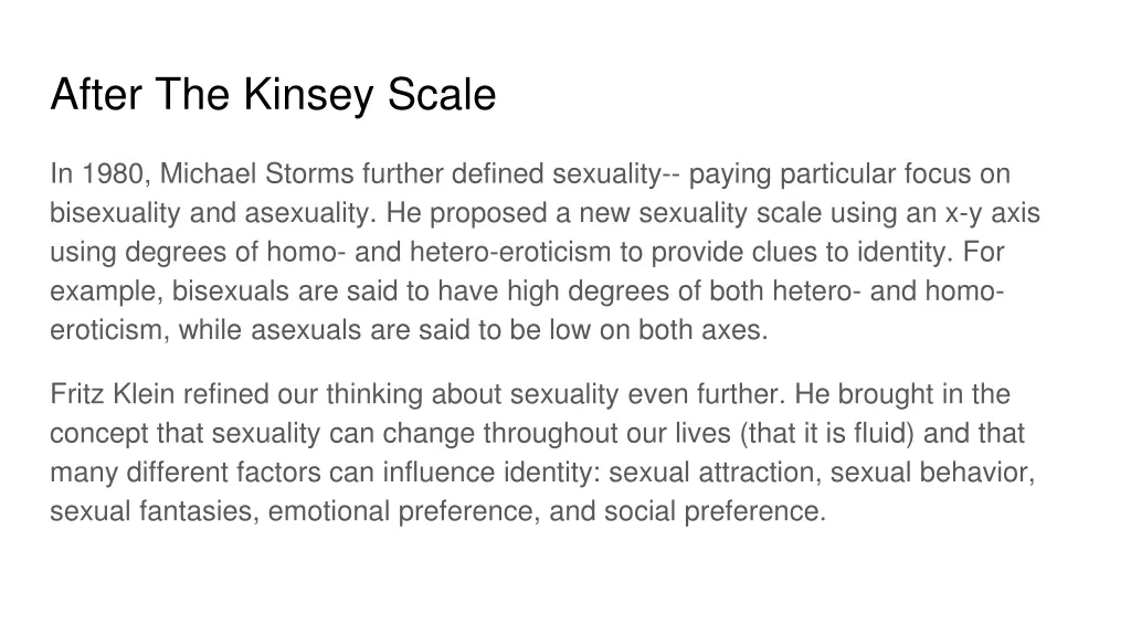 after the kinsey scale