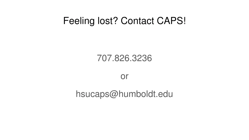 feeling lost contact caps