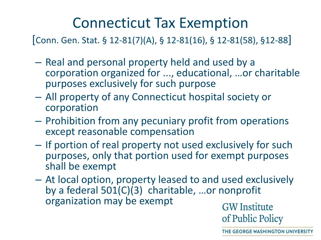 connecticut tax exemption conn gen stat