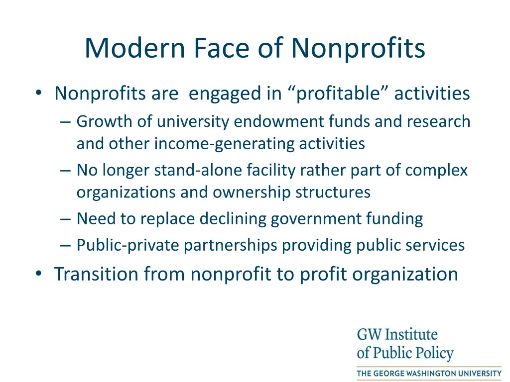 modern face of nonprofits