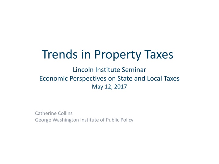 trends in property taxes