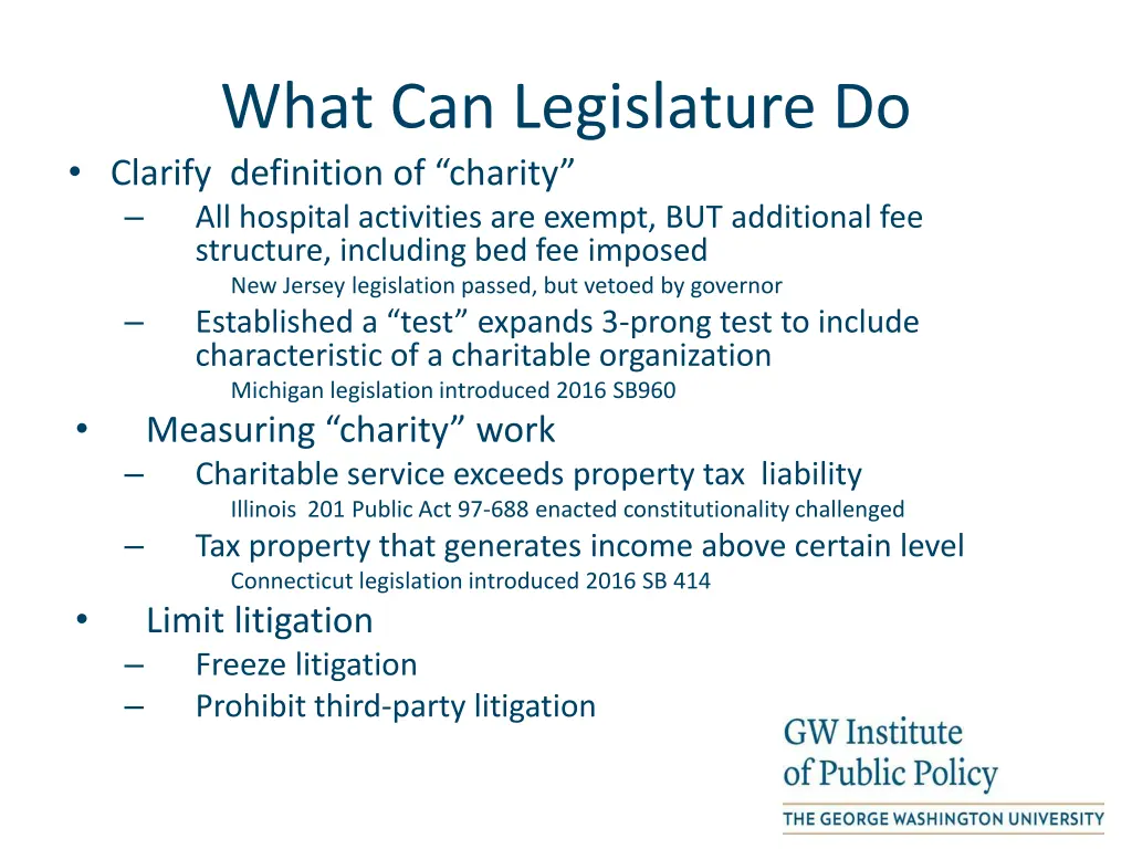 what can legislature do clarify definition