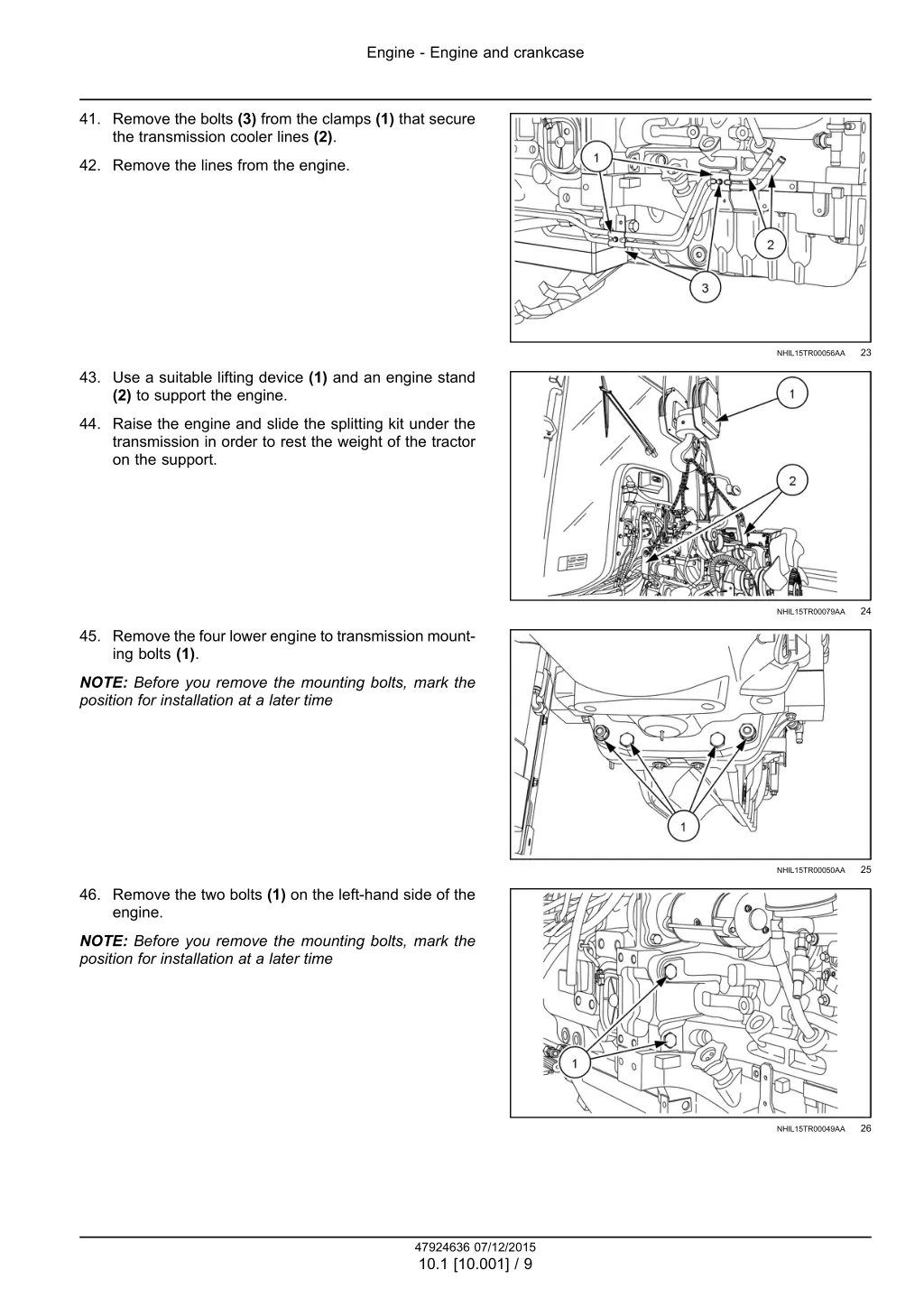 engine engine and crankcase 6