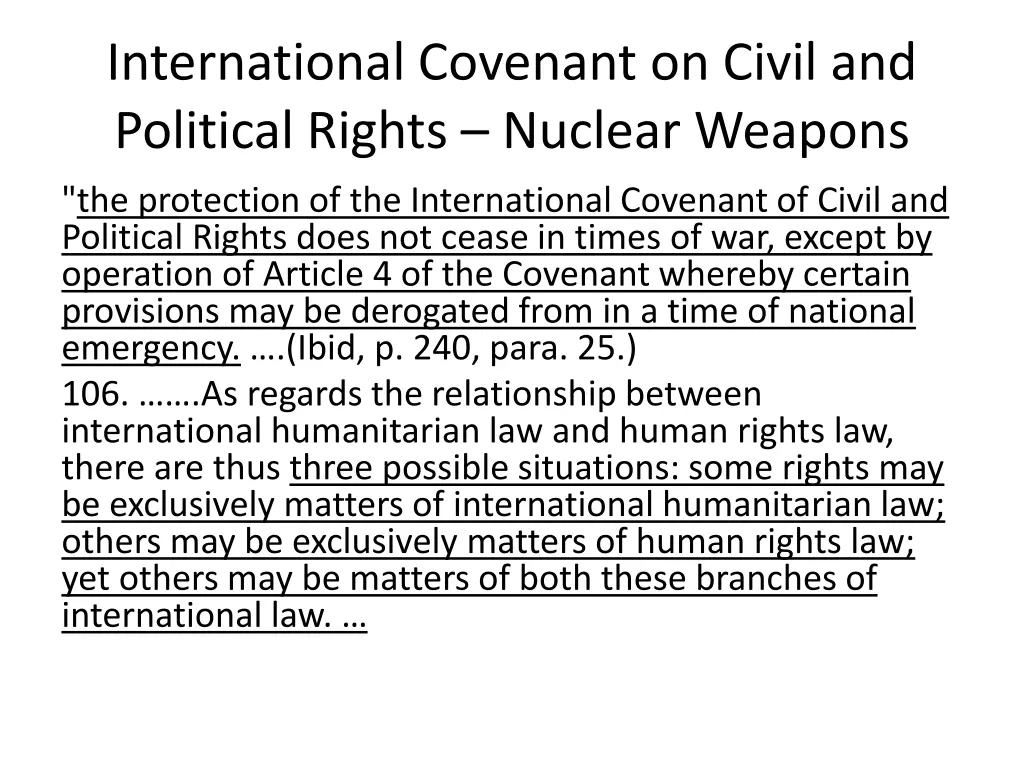 international covenant on civil and political