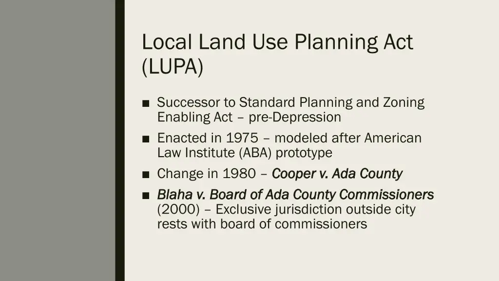 local land use planning act lupa