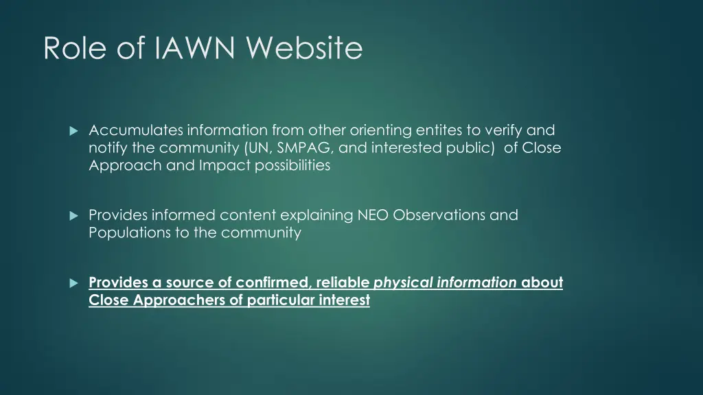 role of iawn website