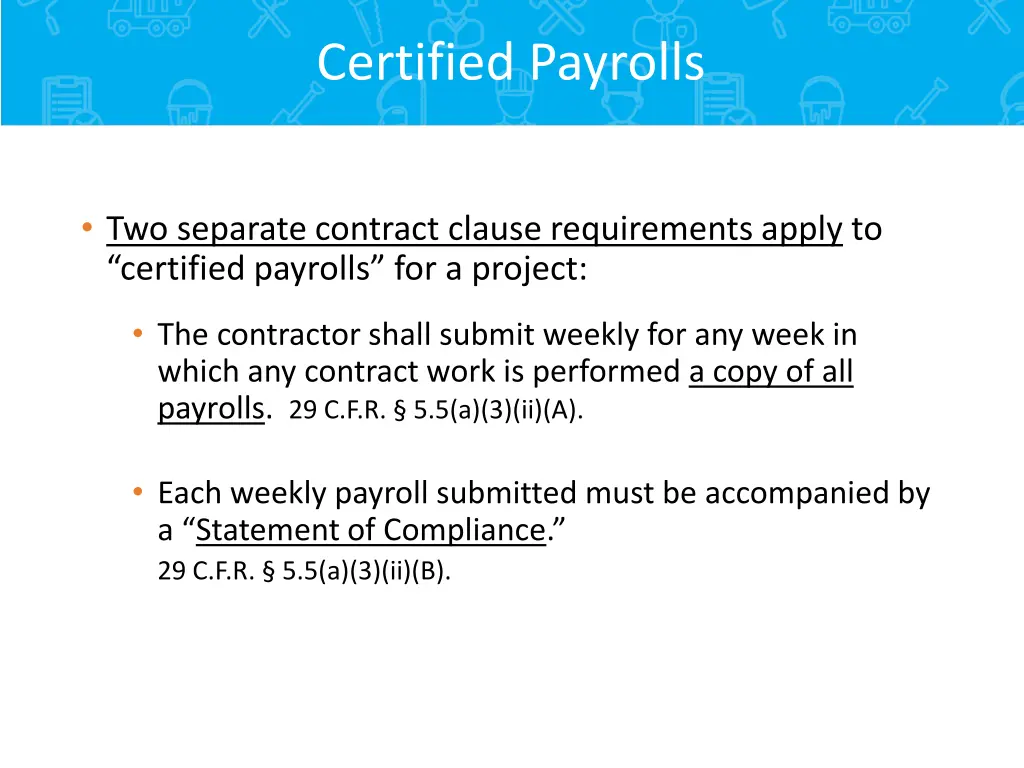 certified payrolls