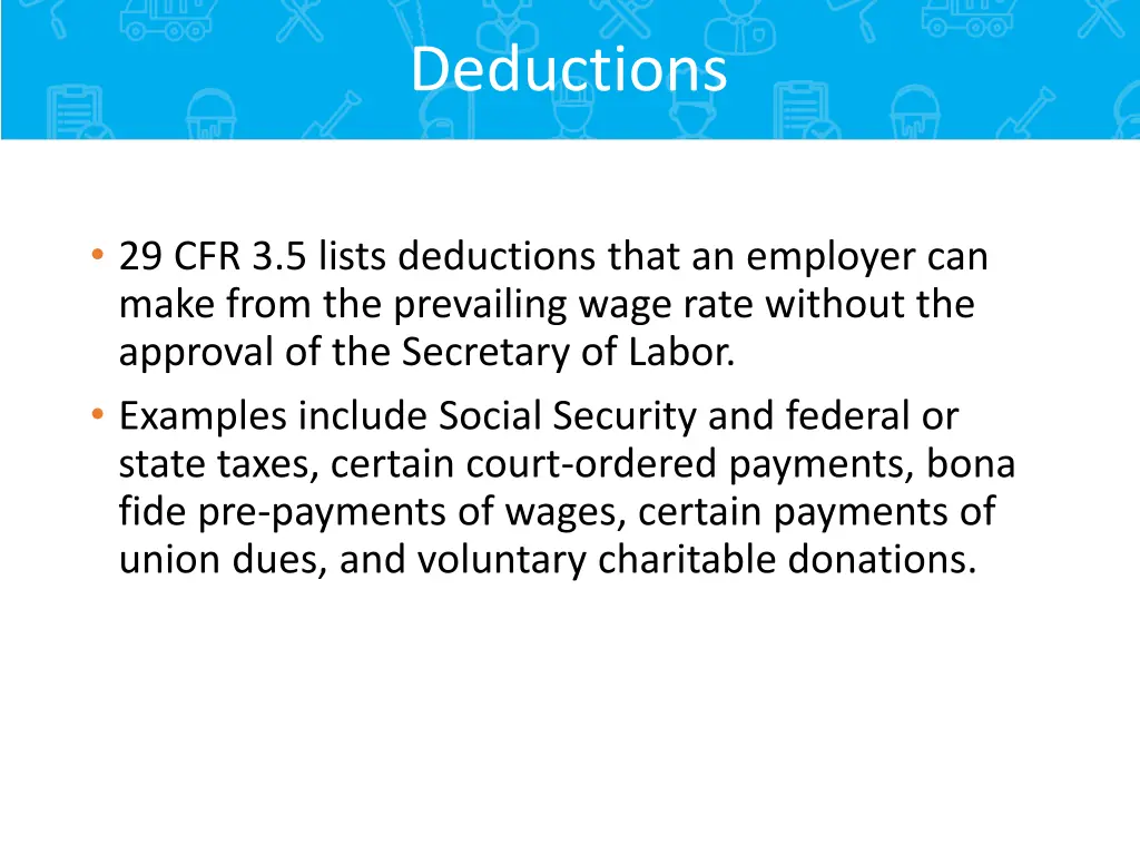 deductions