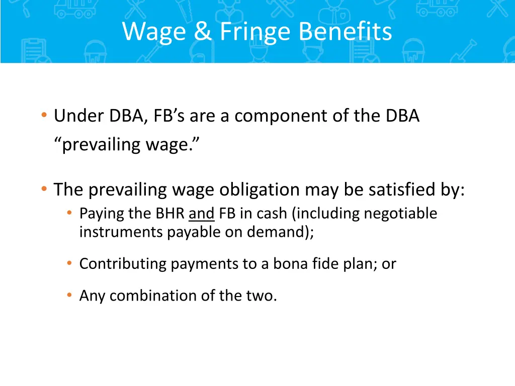 wage fringe benefits