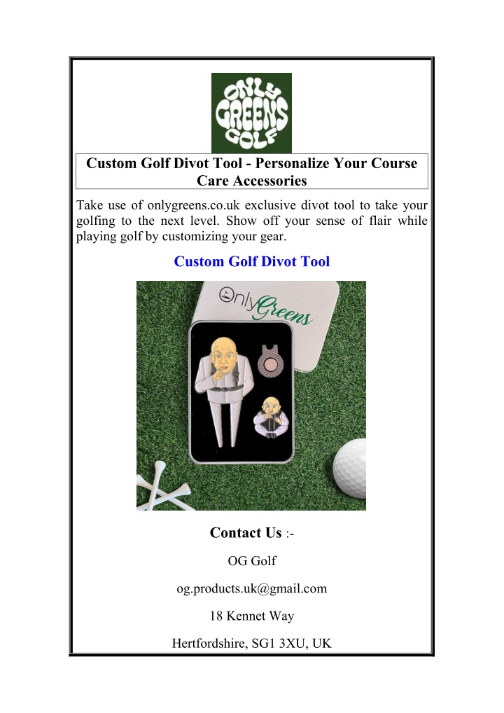 custom golf divot tool personalize your course