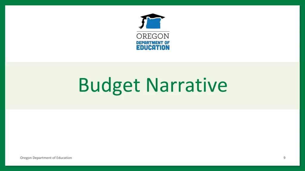 budget narrative